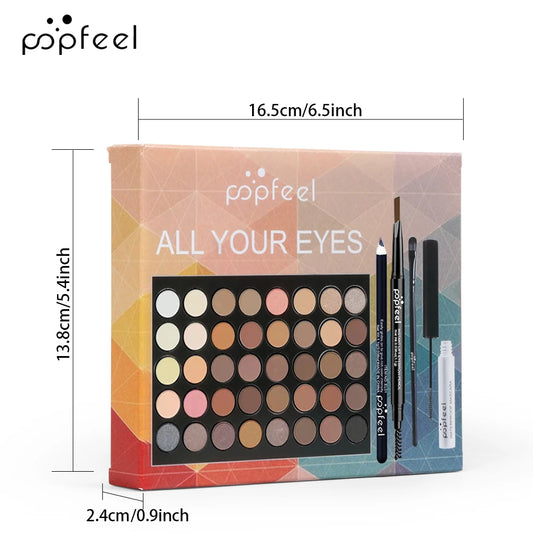 Kit de Ojos POPFEEL – Sombras, Delineador y Más