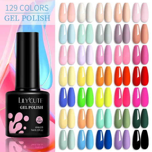 Kit de Esmaltes Gel Rosa LILYCUTE x6