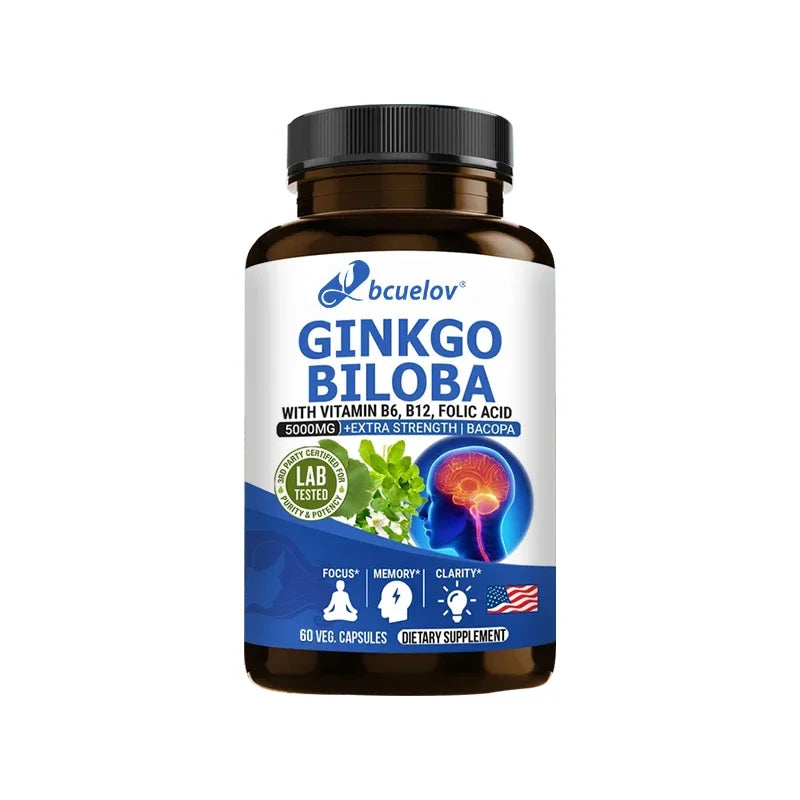 Ginkgo Biloba 5000mg con Vitaminas B6 y B12
