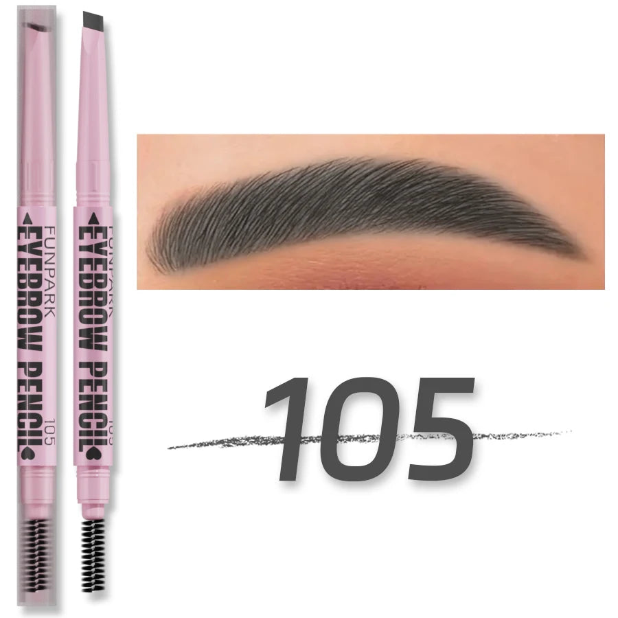 Lápiz de Cejas 2 en 1 Waterproof 5 Colores