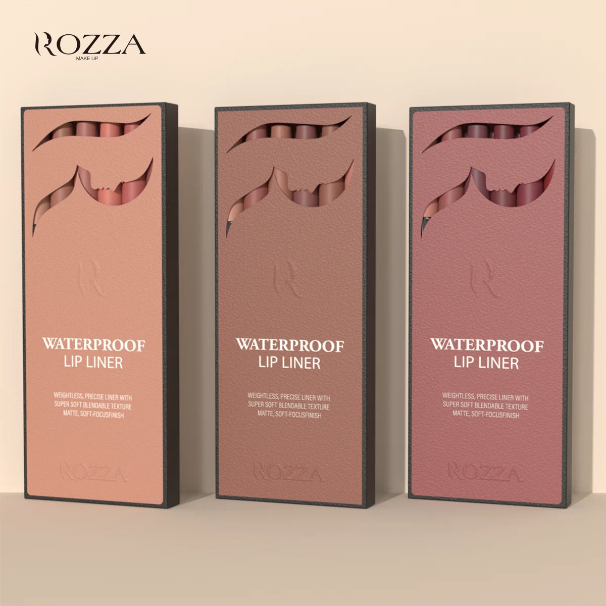 Set de Delineadores de Labios Waterproof Rozza