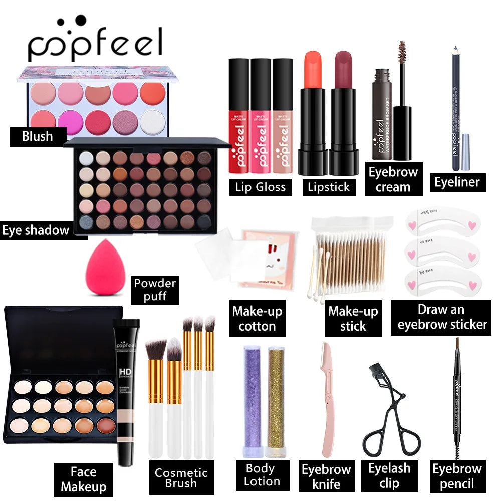 Kit Completo de Maquillaje POPFEEL All-in-One