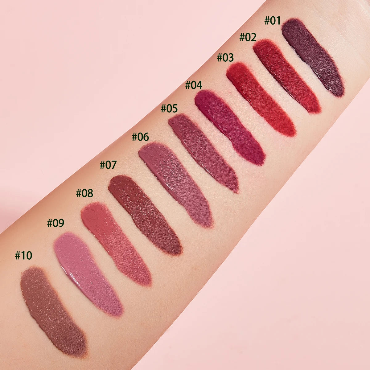 Set de 10 Labiales Velvet Waterproof