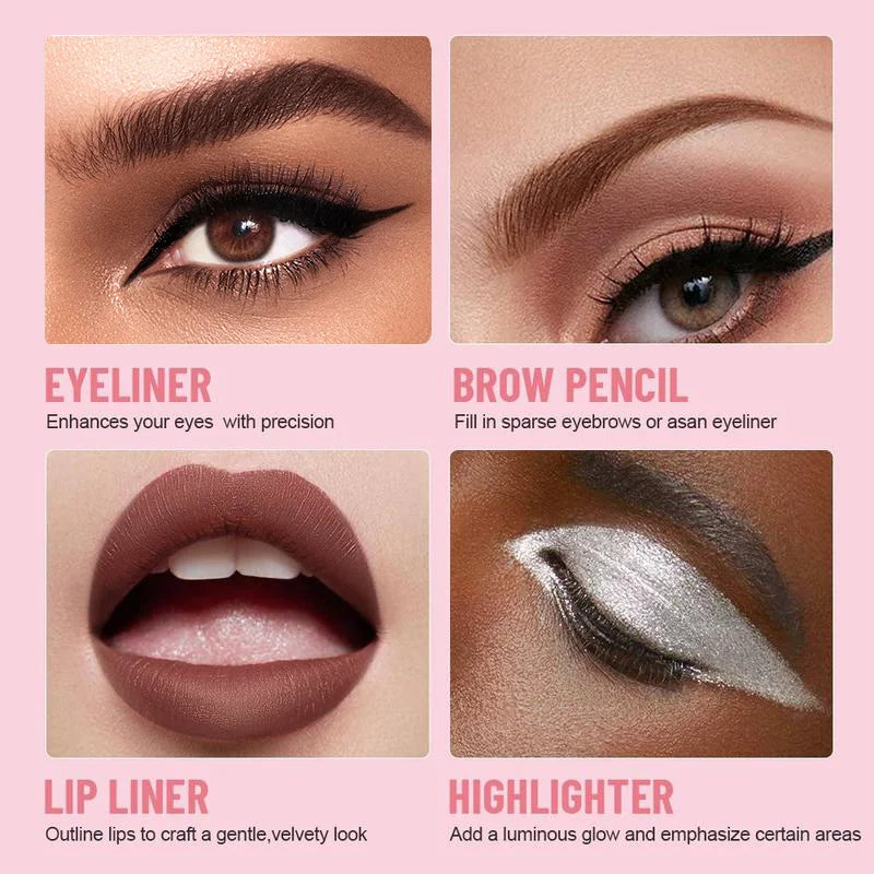 Lápiz Multiusos 4 en 1 – Ojos, Labios y Cejas