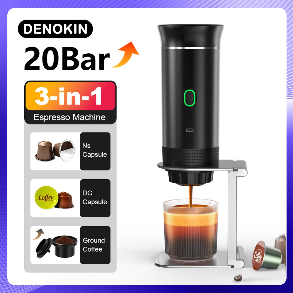 Cafetera Portátil 3 en 1 para Viaje