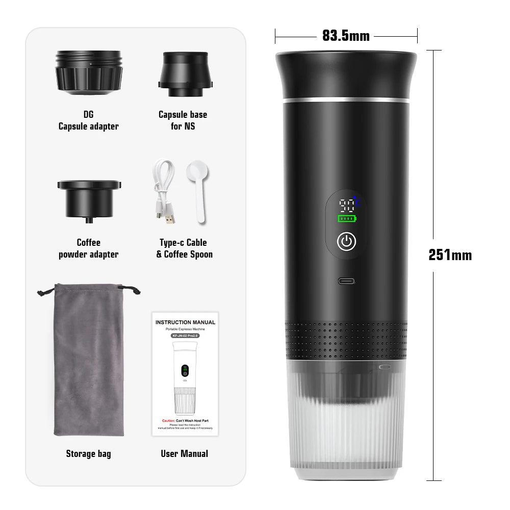 Cafetera Portátil 3 en 1 para Viaje