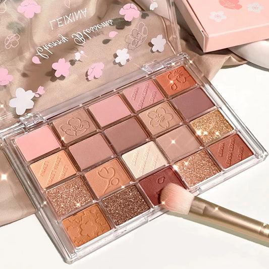 Paleta de Sombras 20 Colores Tonos Café