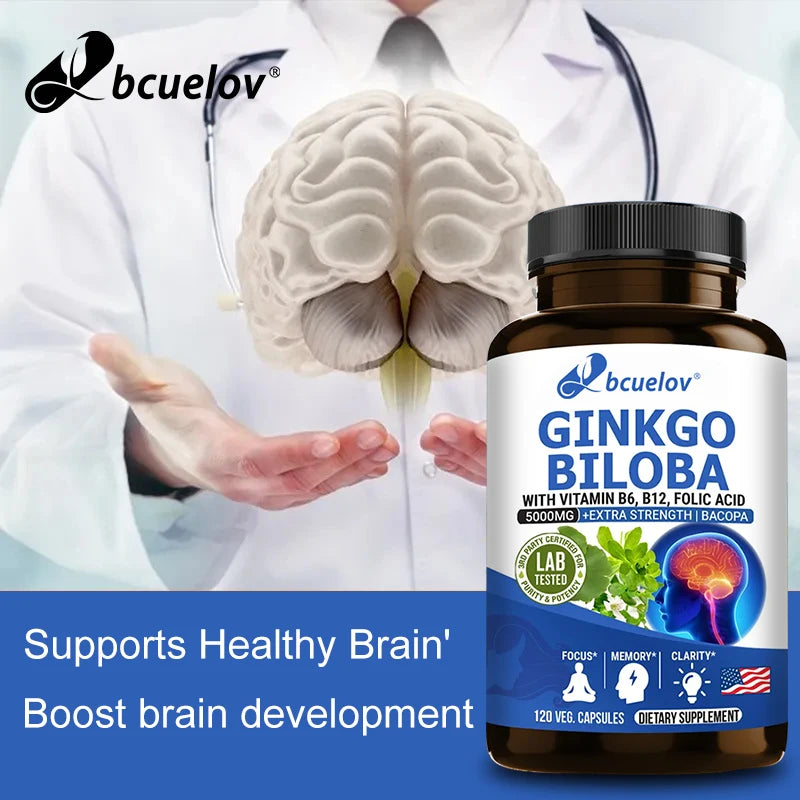 Ginkgo Biloba 5000mg con Vitaminas B6 y B12
