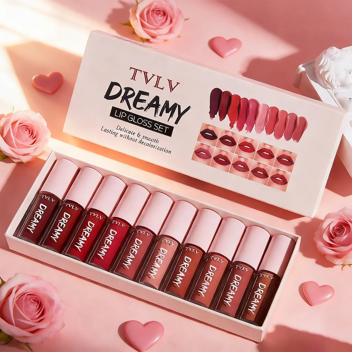 Set de 10 Labiales Velvet Waterproof