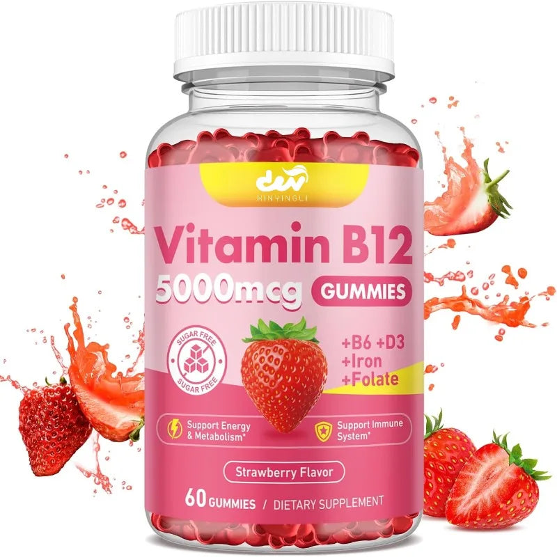 Gomitas de Vitamina B12 con B6, D3 y Ácido Fólico