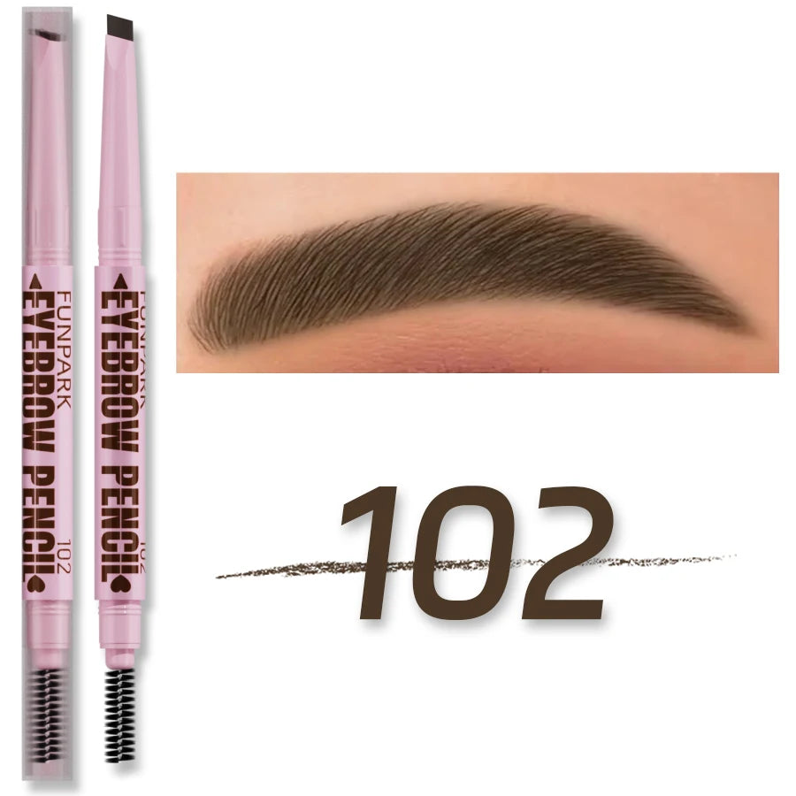 Lápiz de Cejas 2 en 1 Waterproof 5 Colores