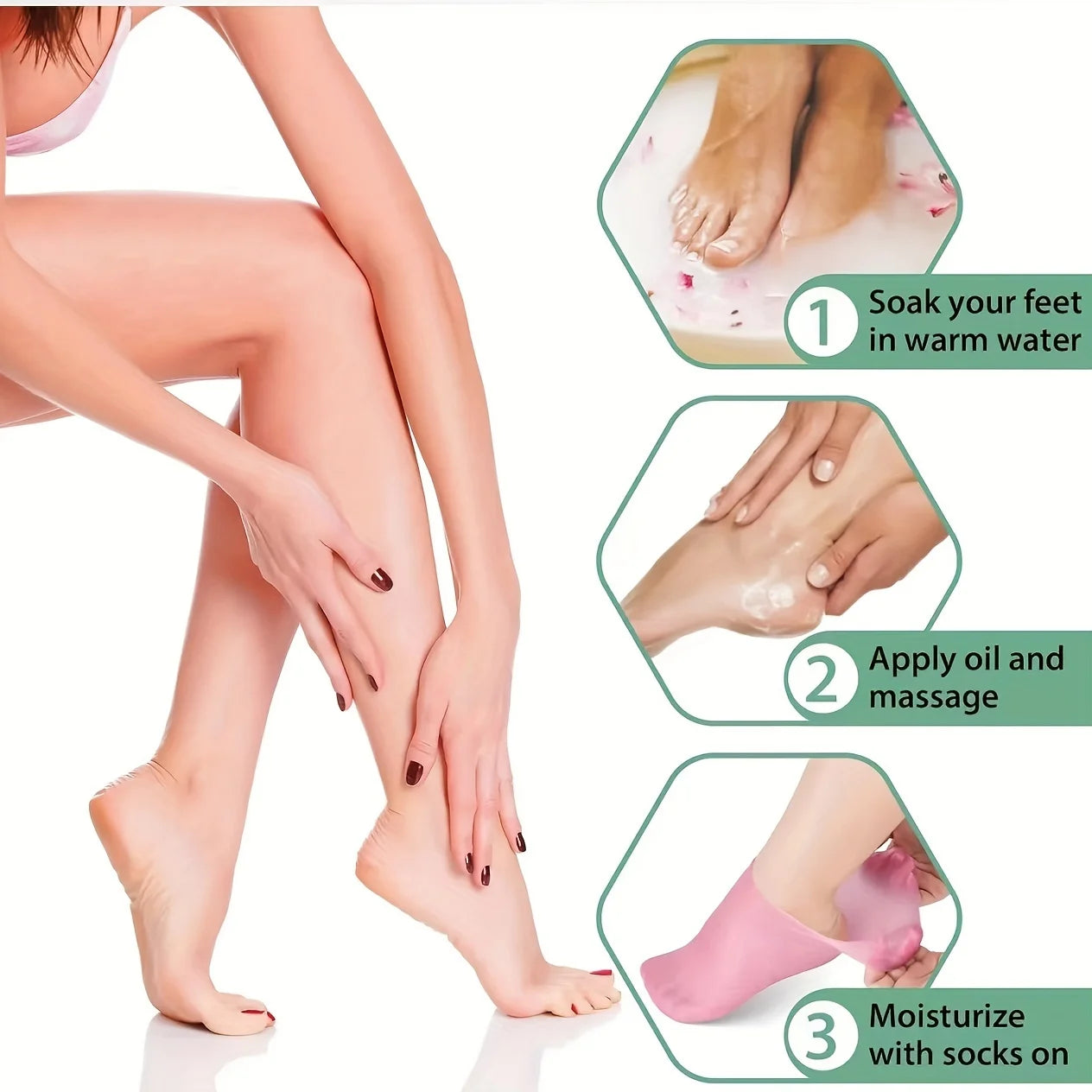 Calcetines de Silicona Hidratantes para Pies