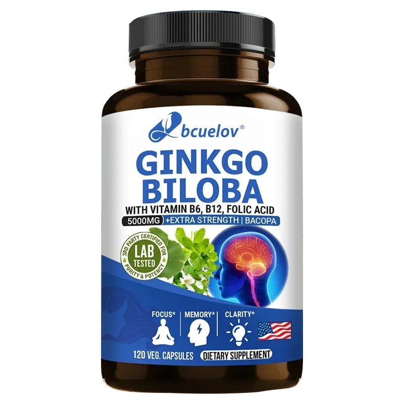 Ginkgo Biloba 5000mg con Vitaminas B6 y B12