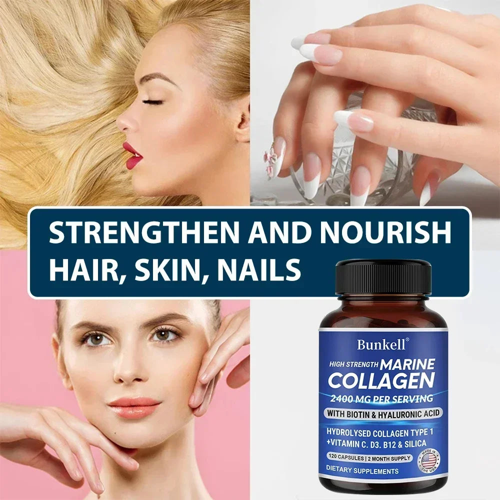Colágeno Marino 2400mg con Ácido Hialurónico y Biotina