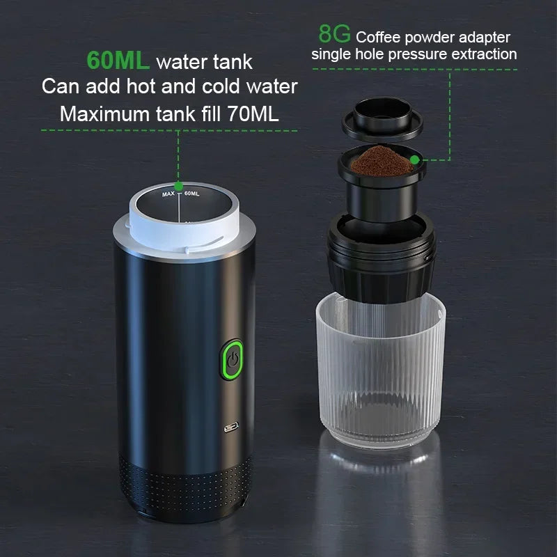 Cafetera Portátil 3 en 1 para Viaje