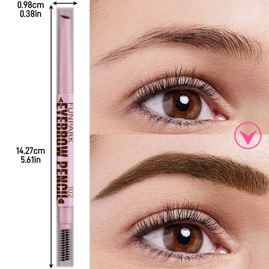 Lápiz de Cejas 2 en 1 Waterproof 5 Colores