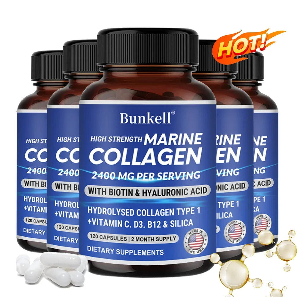 Colágeno Marino 2400mg con Ácido Hialurónico y Biotina