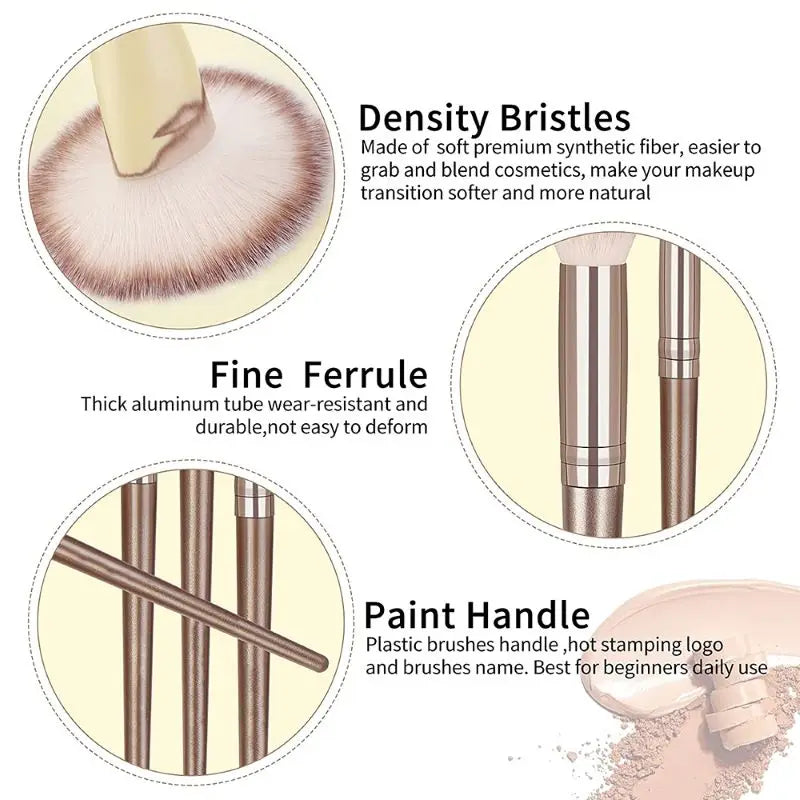 Set de Brochas Profesionales de Maquillaje
