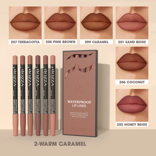 Set de Delineadores de Labios Waterproof Rozza