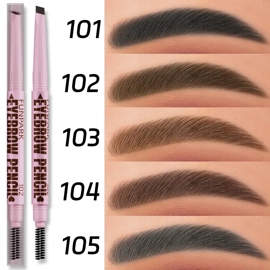 Lápiz de Cejas 2 en 1 Waterproof 5 Colores