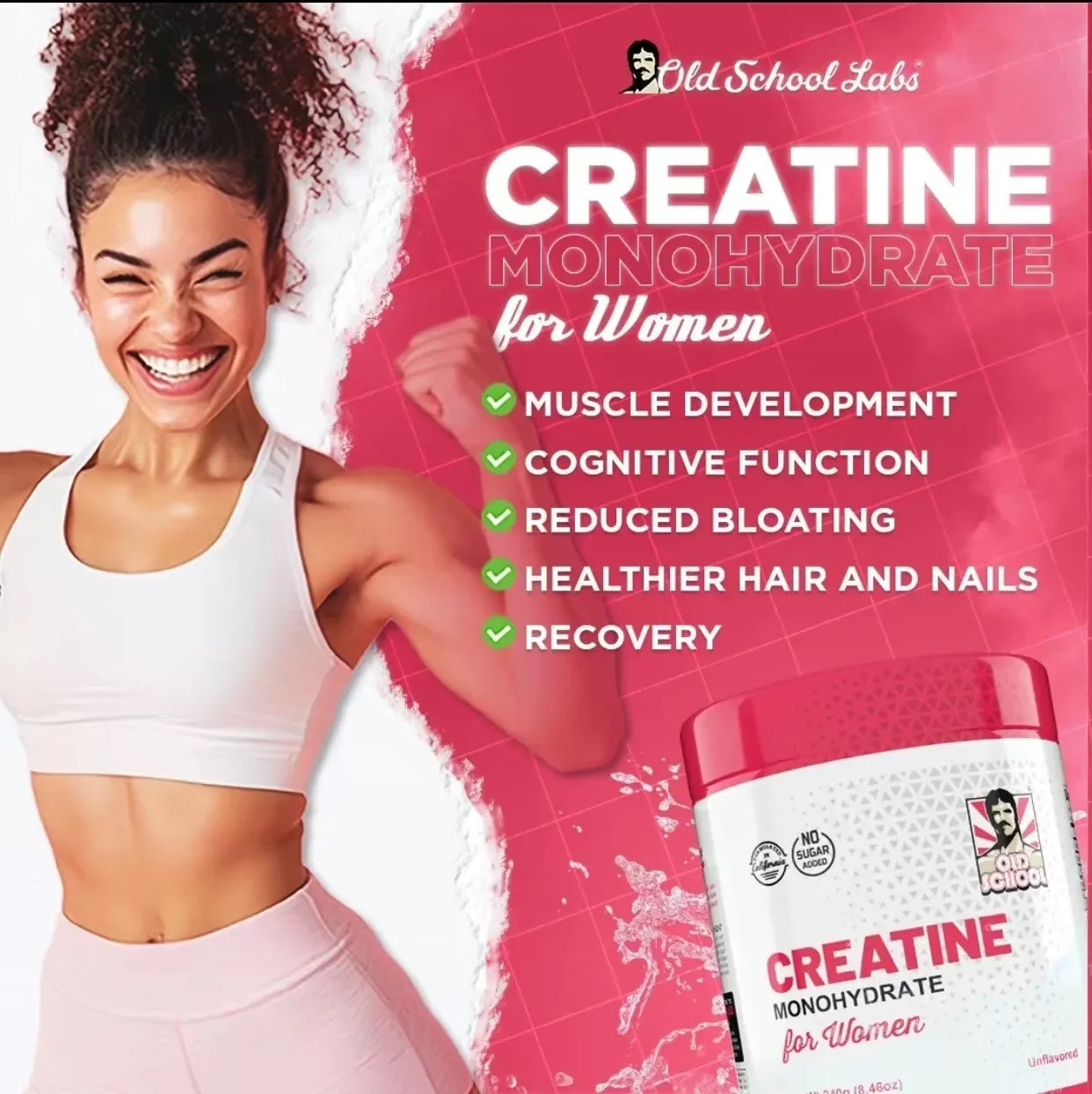 Creatina Monohidrato para Mujeres 240g